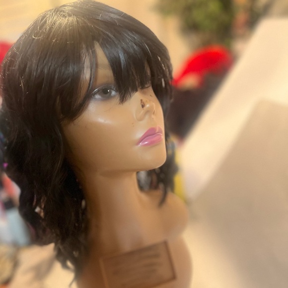 Fashion Wig Black Spiral Curl with Bangs - Picture 2 of 7